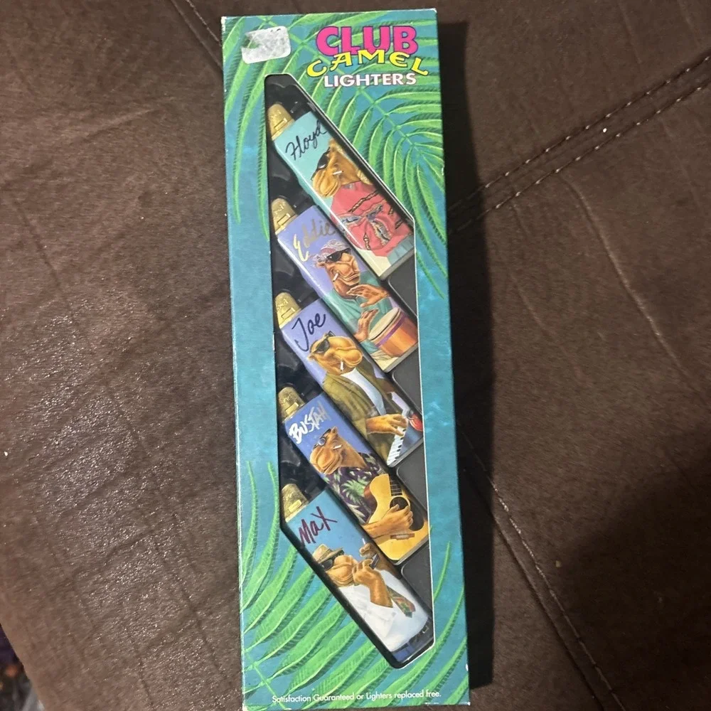 Camel Club Lighters 5 Pc Set 1992 RJR Floyd Eddie Joe Bustah & Max